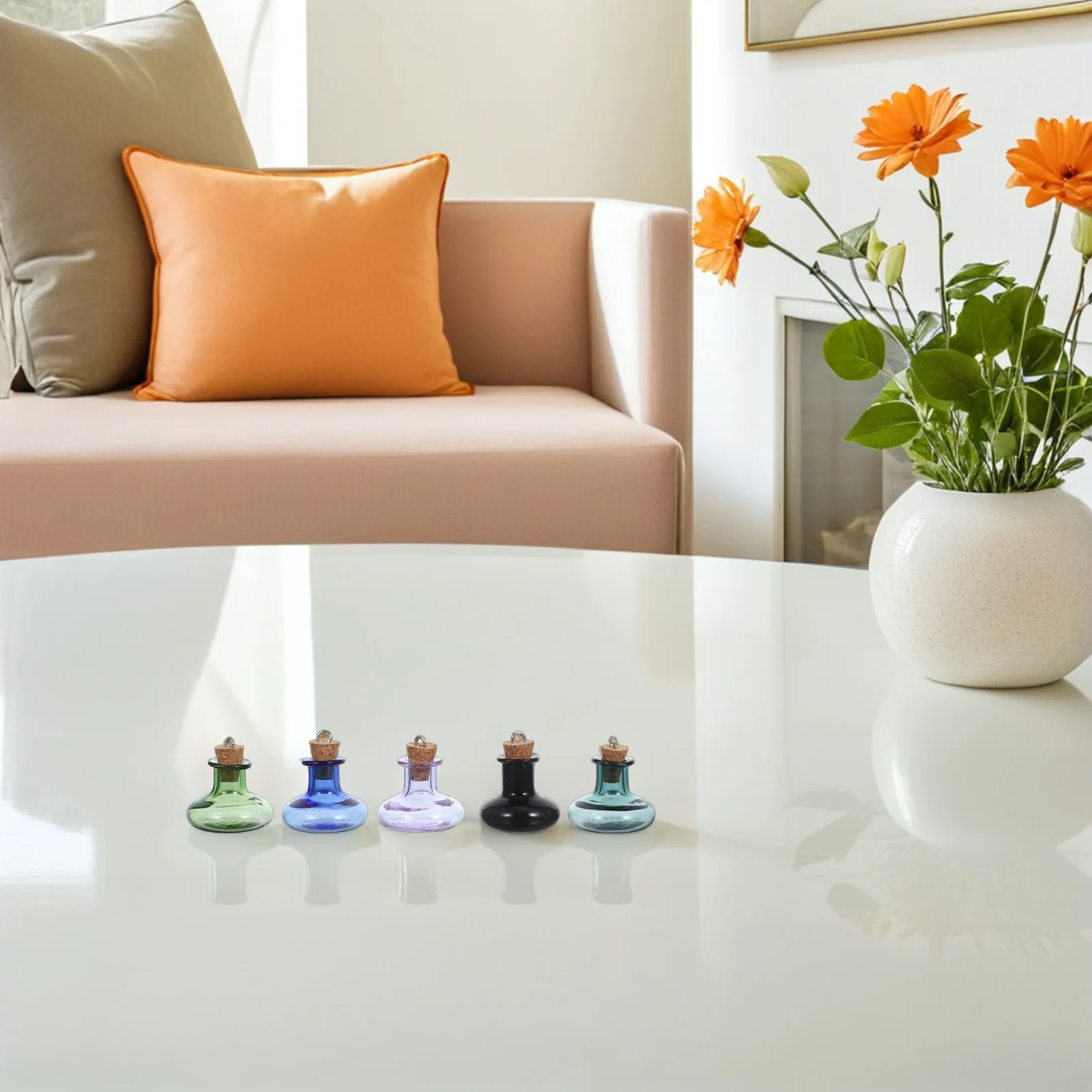 

10pcs 3ml Mini Colored Glass Wishing Bottles with Cork Stoppers Decorative Vials for Wedding Birthday Party DIY Ornament Jar