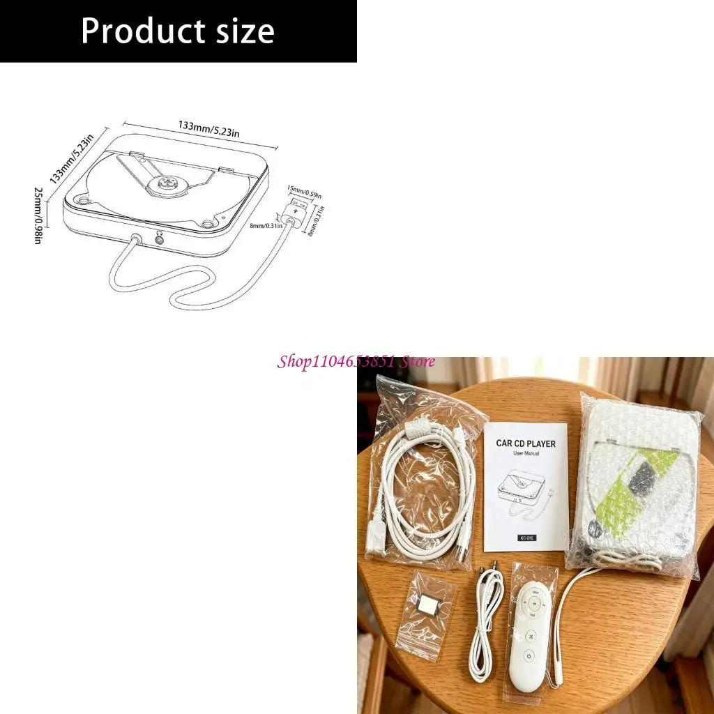 USB Car Disc Player External Drive For Vehicle Music reiteration dense 