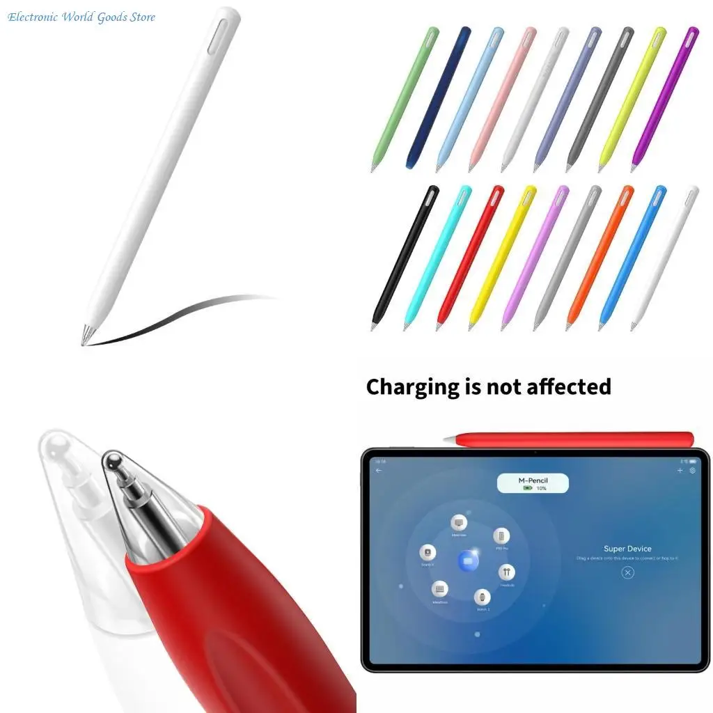 

A3PD Soft Case Silicone Skin Comfortable Anti-scratch Cover Compatible for M Pencil Lightweight Sleeve Drop Protections Shell
