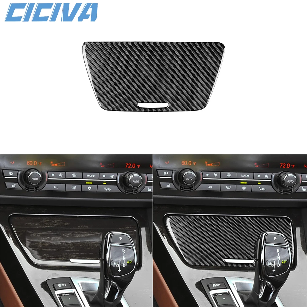 

For BMW 6 Series M6 F12 F13 F06 2011-2018 M Sport Carbon Fiber transmission Ashtray Panel Car inside Trim Accessories Sticker