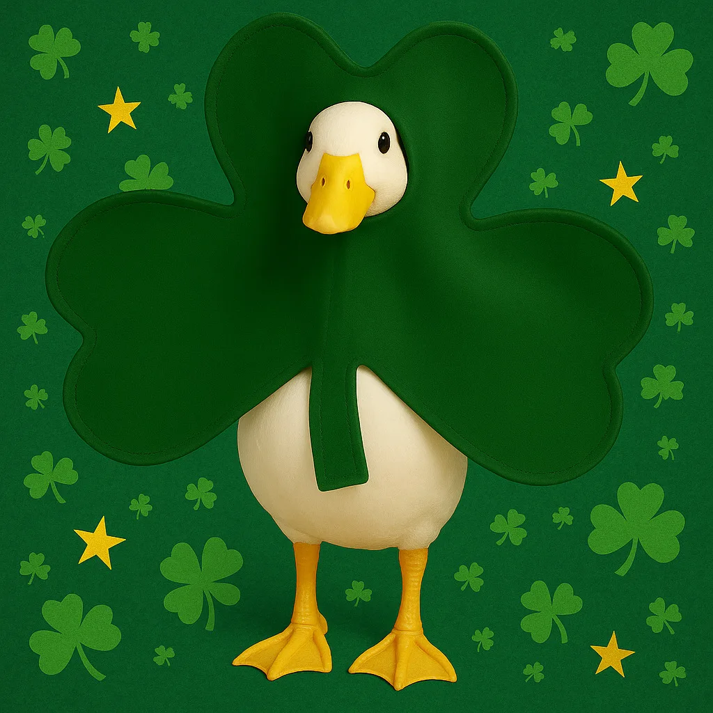 

New 2026 Porch Goose Costumes for St. Patrick's Day Party Courtyard Decorations