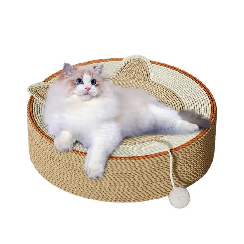 

Round Cat Scratcher Round Pet Cat Scratching Bed Wear Resistant Cat Scratch Lounge for kittens and cats furniture protection