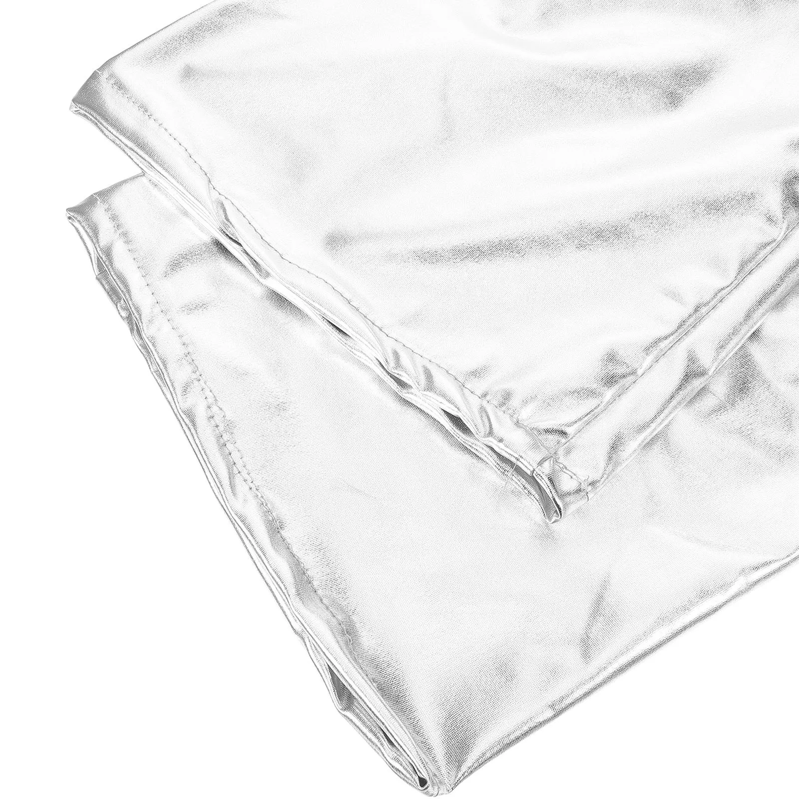 

1Pair Silver Leg Warmers Unique Shiny Design Elastic Secure Fit Cozy Leg Sleeves for Women Retro Winter Party Look