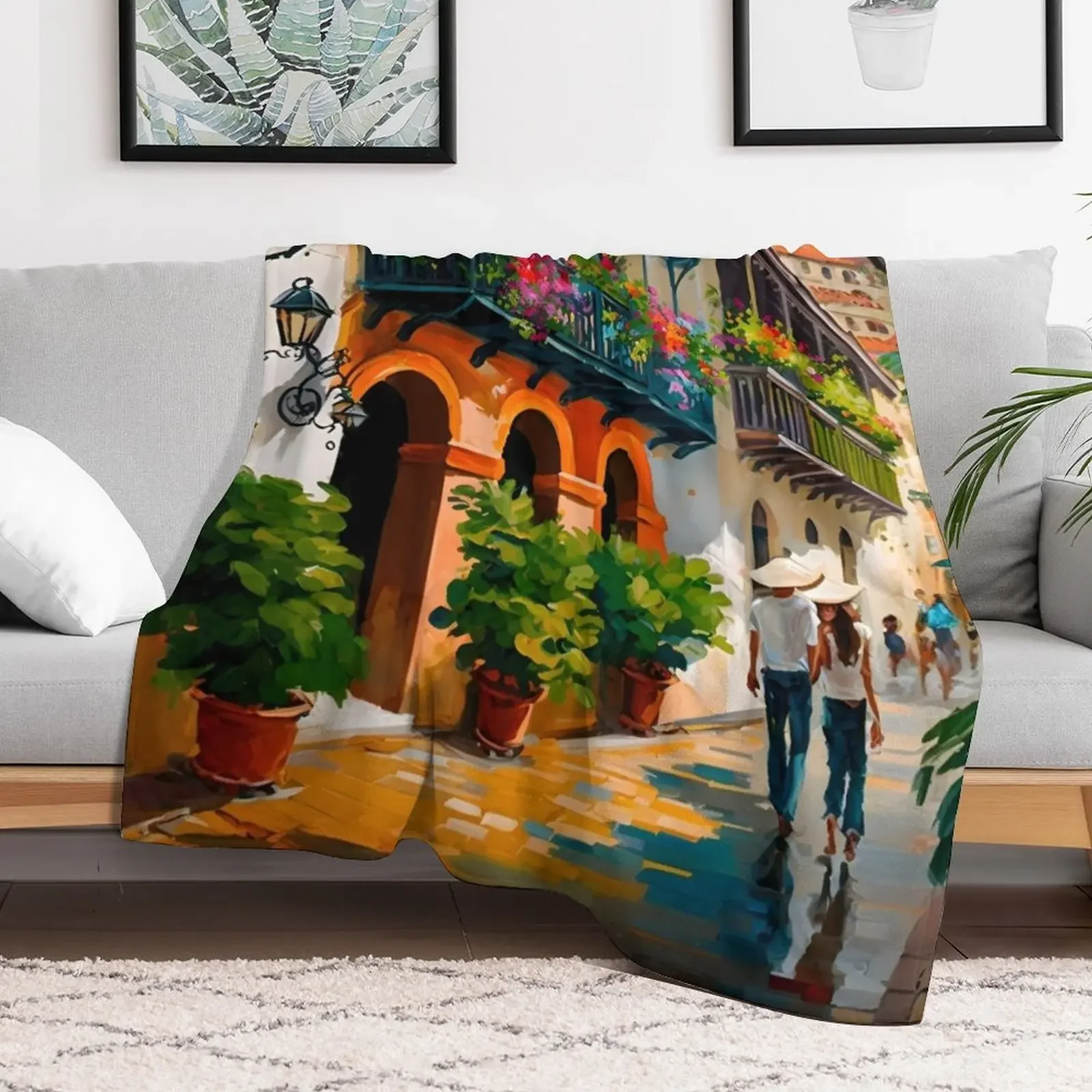 Walk in Colombia Throw Blanket Flannel Fleece Soft Warm Throw Blanket