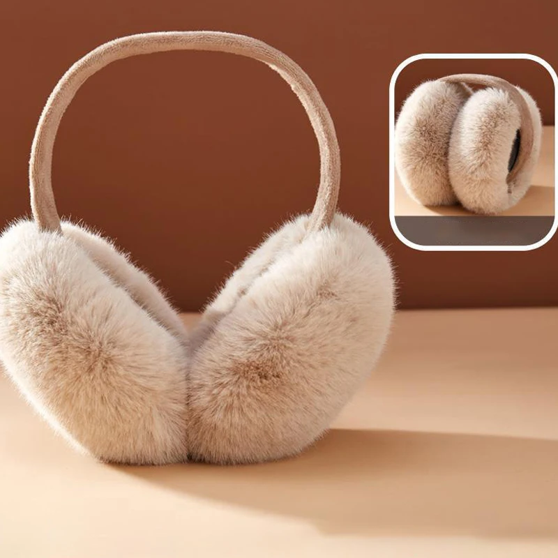 High Quality Earmuffs Faux Rabbit Fur Hang Ear Cover Warm Winter Ear Muffs Fur Earmuffs Unisex Adult Ear Warmer Fold