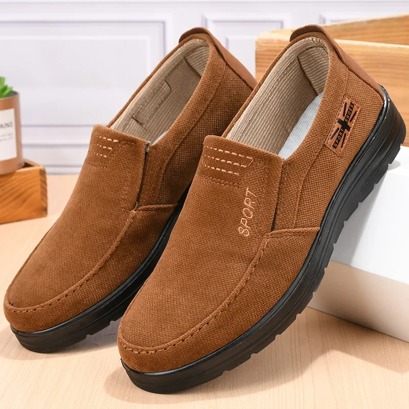 

2025 New Old Beijing Cloth Shoes Men's Shoes Breathable Men Shoes Soft Sole Anti Slip Casual Large Size 48 Sports