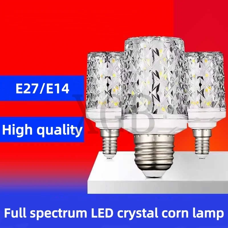 

LED bulb E27 screw mouth 24W 30W 40W 50W crystal e27 corn lamp household living room bedroom pendant light source