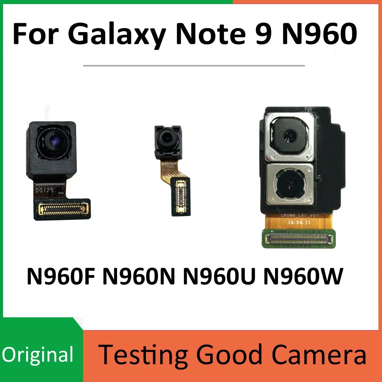 Testing Good For Samsung Galaxy Note 9 N960U N960F N960W N960N Iris Front Rear Back Camera Main Facing Camera Module