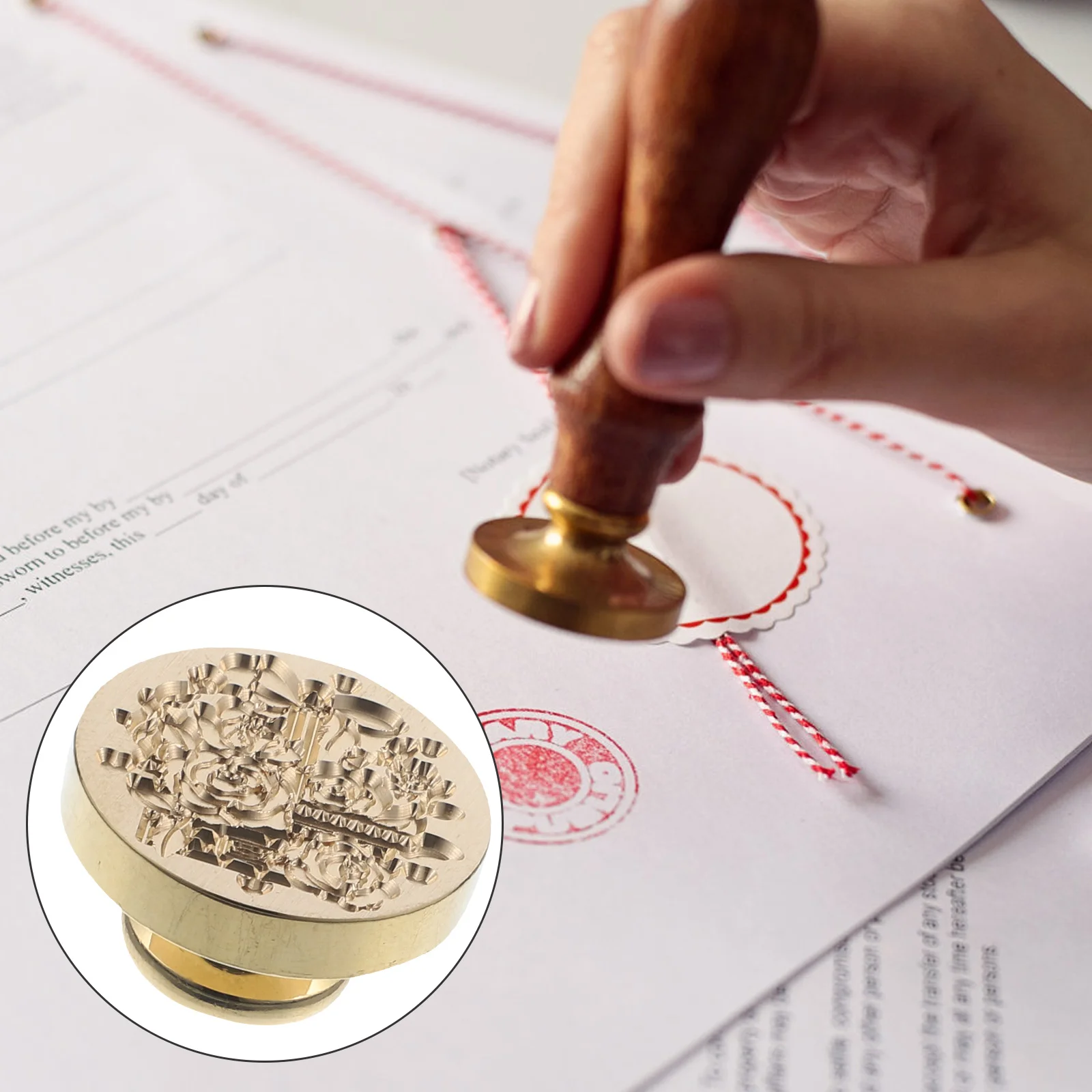 

Wax Seal Head Retro Copper Sealing Stamp Creative Pattern Vintage Accessory Envelope Invitations Package DIY