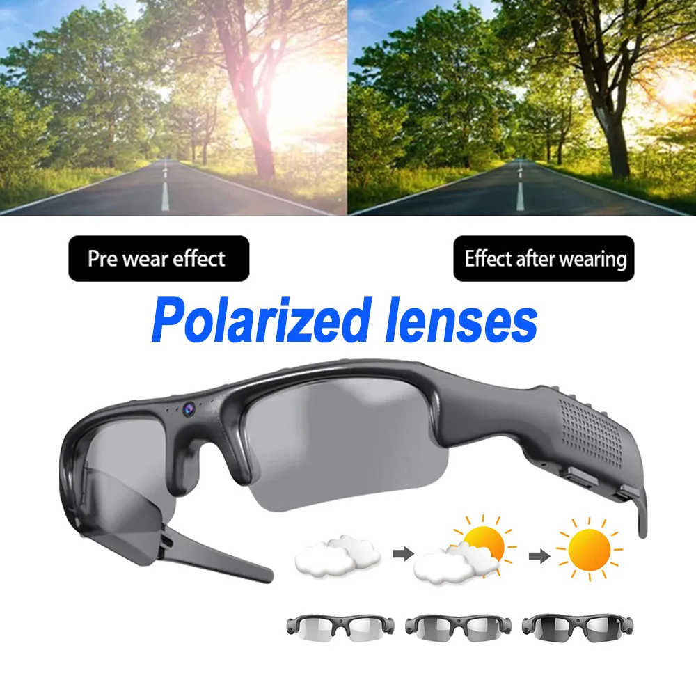 HD 1080P Mini Glasses Camera Portable Outdoor Security Sports DV  Video Recorder Surveillance Camcorder For Driving , Riding Cam