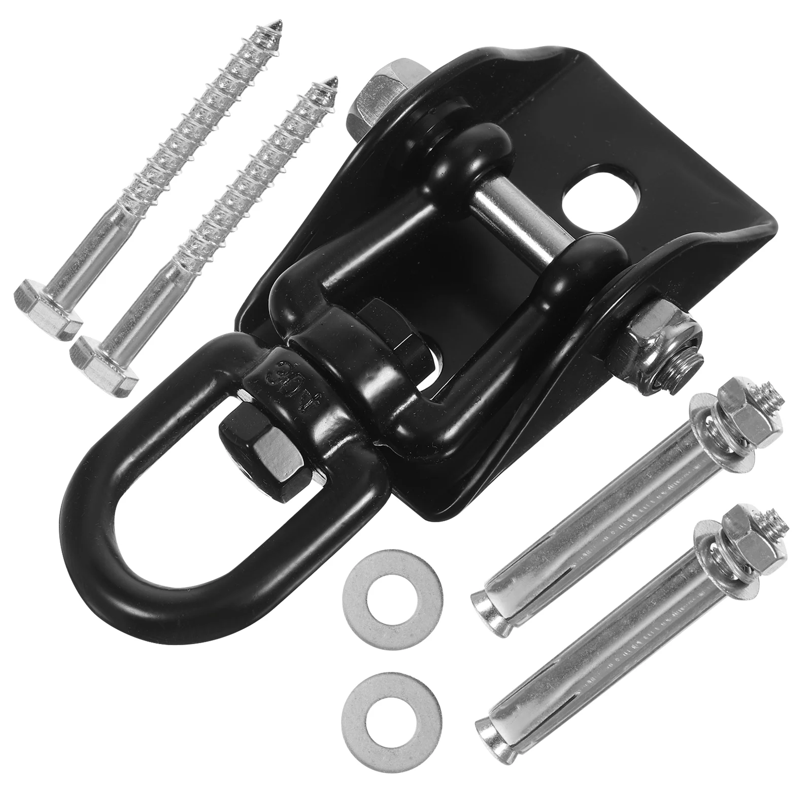 헤비 듀티 의류 랙 패드 아이 플레이트, 스윙 후크, 천장 행어 카라비너 후크, 해먹 다리미 행거 부품