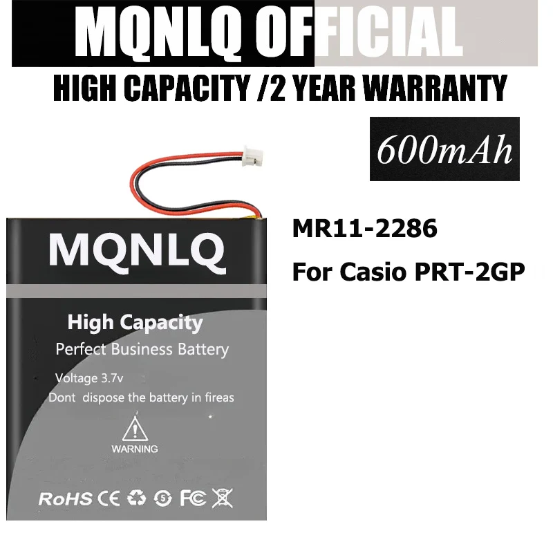 

600mAh MR11-2286 Battery For Casio PRT-2GP MR11 2286 Batteries Watch New Replacement Bateria