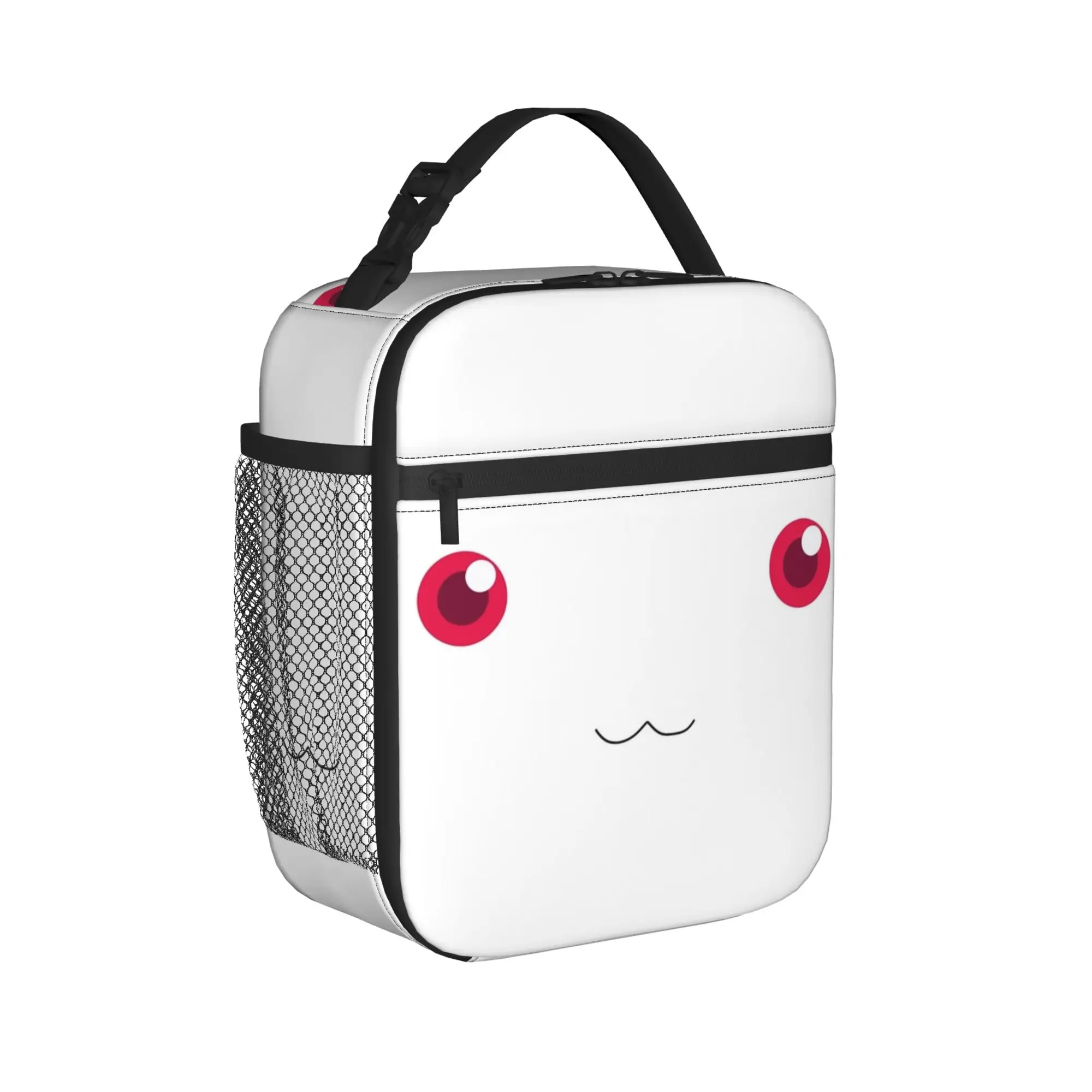 Kyubey Design Puella Magi Madoka Magica Bolsa térmica para el almuerzo, portátil, reutilizable, para oficina, picnic, niña, niño