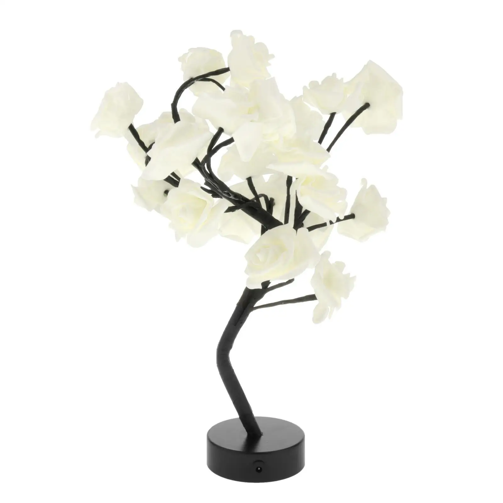 Flexible Rose Branch Tree Lamp Fairy Lights 24 LED USB Cord Powered for Indoor Outdoor Table Decor Anniversary Gift
