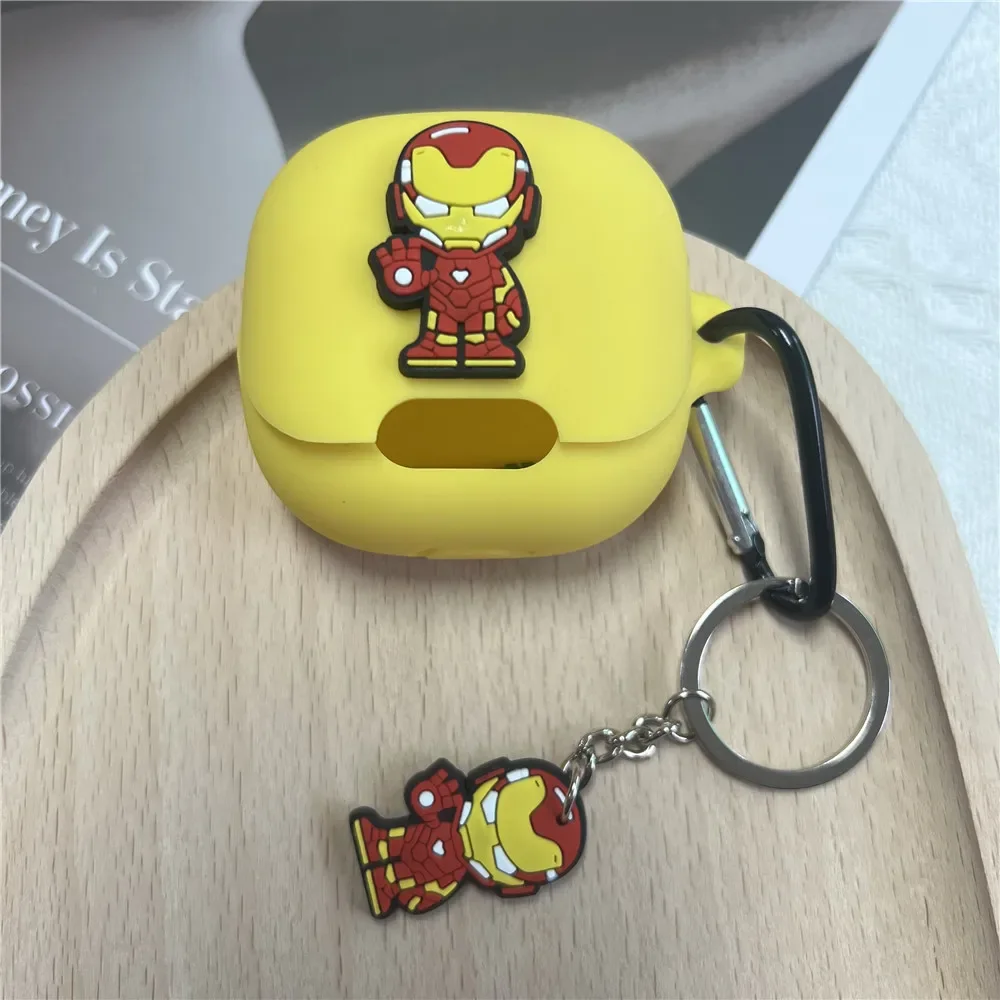 For Anker Soundcore Liberty 4 NC Headphone Case Cartoon Silicone Blutooth Earbuds Charging Box Protective Shell With Keyring