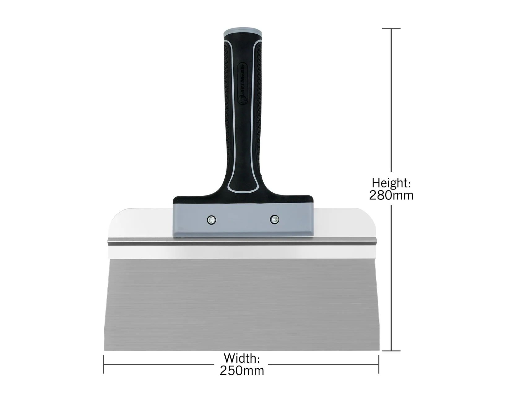 Rollingdog 10 Inch Taping Knife Drywall Taping Knife Threaded End Can Be Attached to Extension Pole, Stainless Steel Blade, Ideal for Skimming and Smoothing Walls and Ceilings