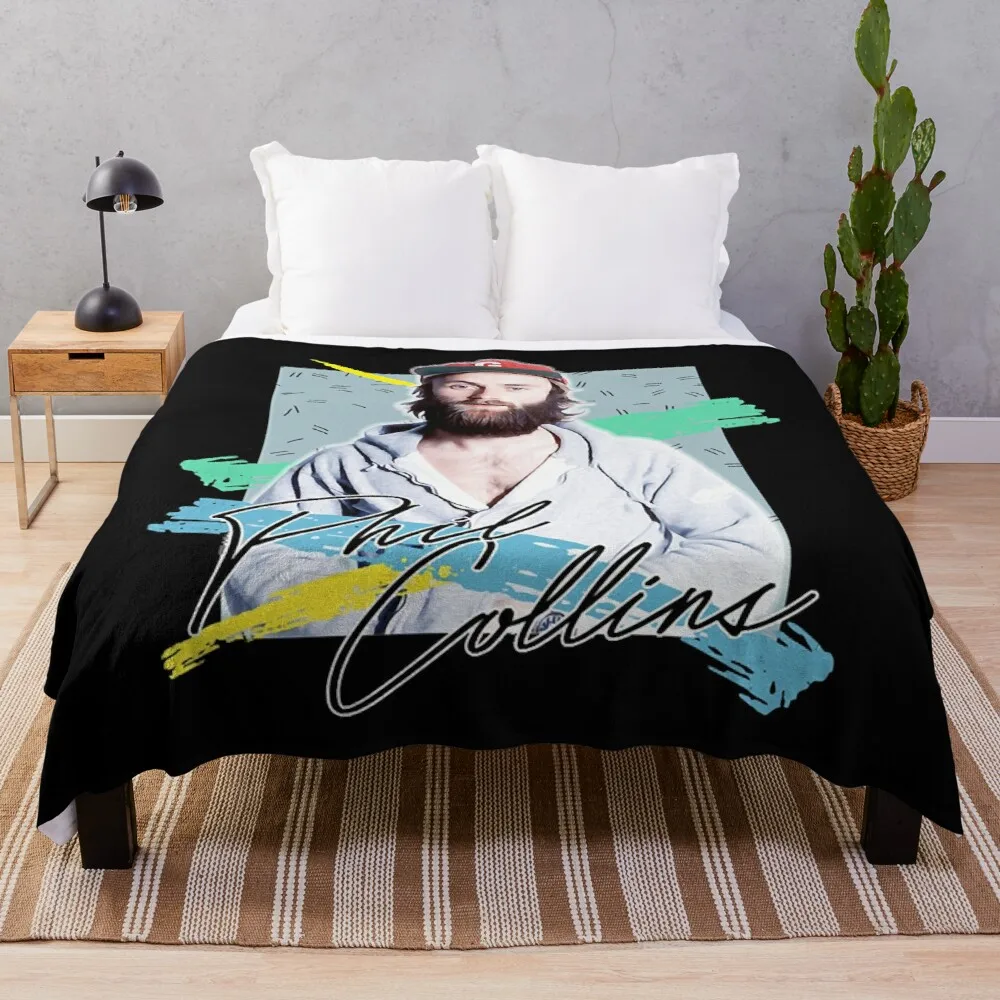 

Retro 80s Phil Collins / Aesthetic Fan Art DesignThrow Blanket Sofa Quilt