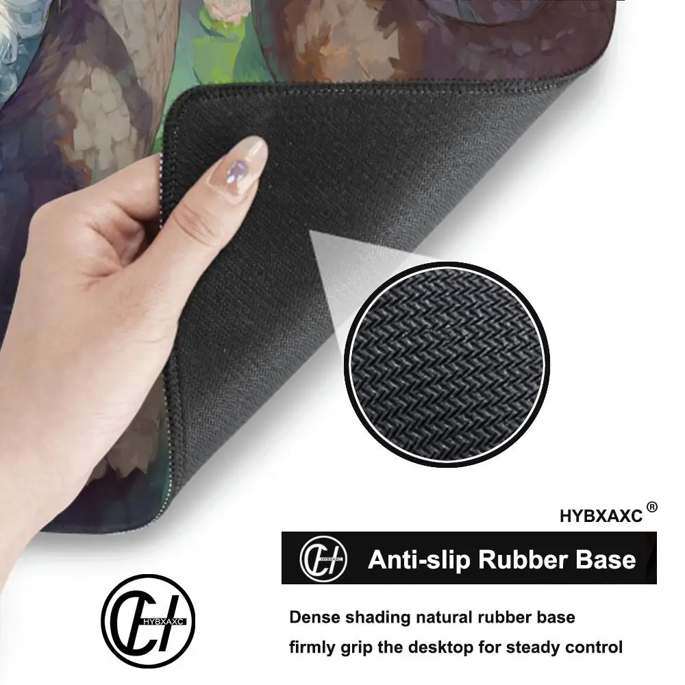 Hot Vtuber yoclesh Mouse Pad XXL อุปกรณ์เสริมสําหรับเล่นเกมสํานักงาน Gamer คีย์บอร์ดโต๊ะขนาดใหญ่ Japan Devil Horns สาวอะนิเมะ Mousepad