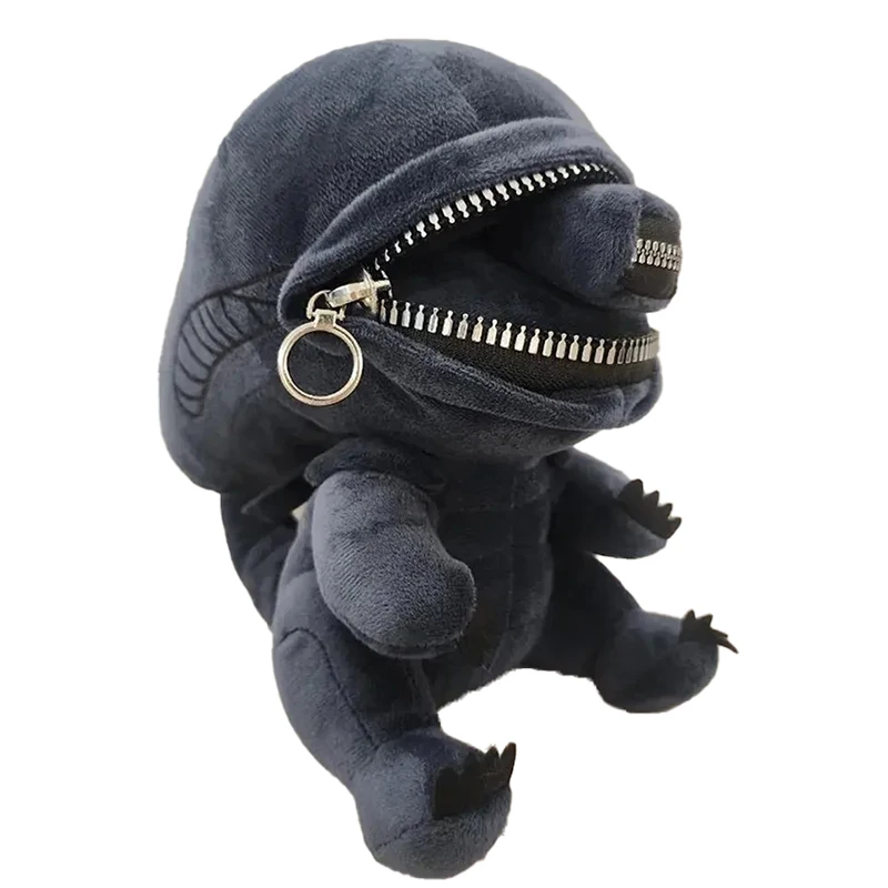 エイリアン Xenomorph 形のジッパー口ぬいぐるみかわいいぬいぐるみ枕