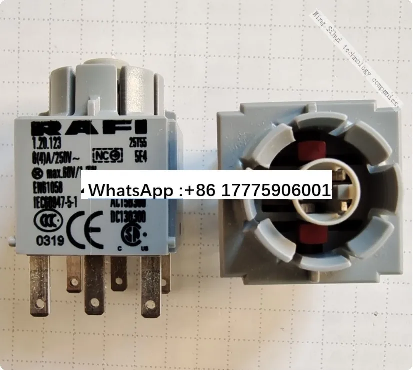 

RAFI push button switch with lamp holder 1.20.123 universal silver touchpoint module 2NC normally closed 250V/5A