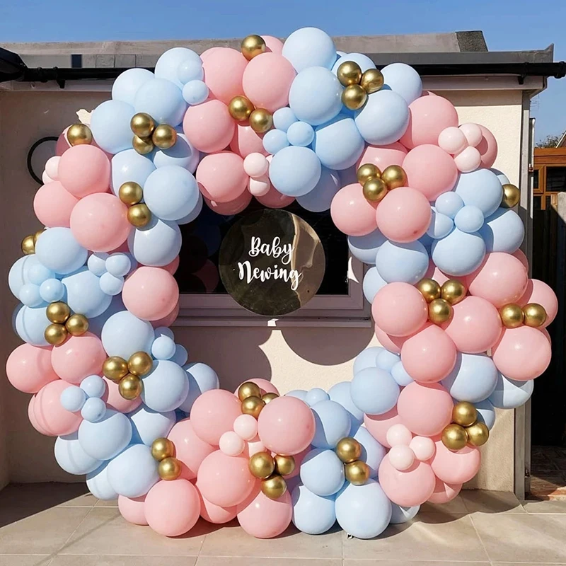 Pink Blue Theme Balloon Set Garland Set Birthday Wedding Arch Kit Boy Or Girl Gender Reveal Baby Shower Party Decoration