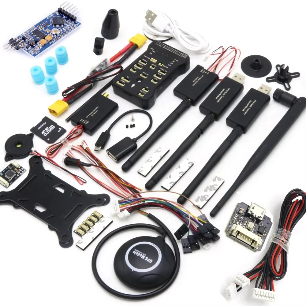 Pixhawk PX4 PIX 2.4.8 32 Bit Flight Controller + 433 / 915 Telemetry+M8N GPS+Minim OSD+PM+Safety Switch+Buzzer+PPM+I2C+ 4G SD
