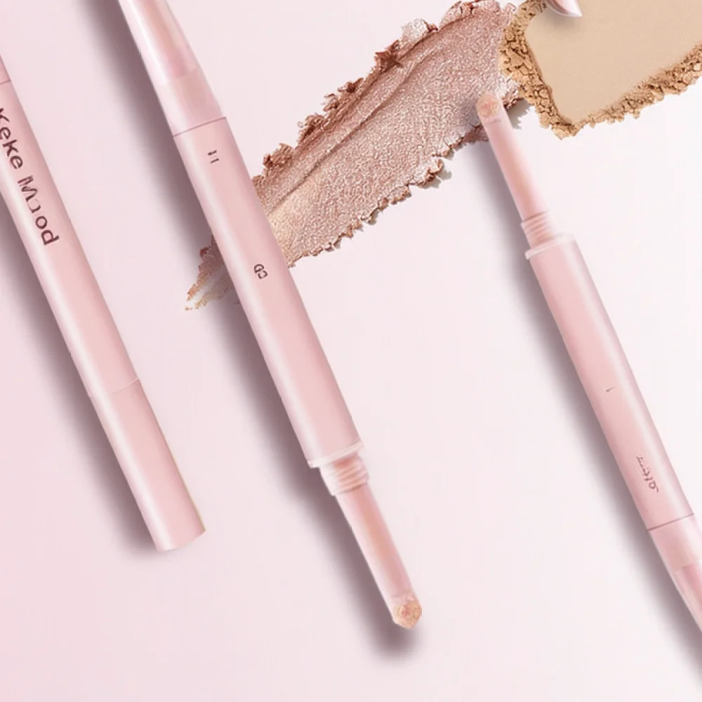For Keke Mood Double Ended Eye Pen Waterproof Long Lasting Eyeliner Stick Precision Shimmer Natural Eye Highlighter
