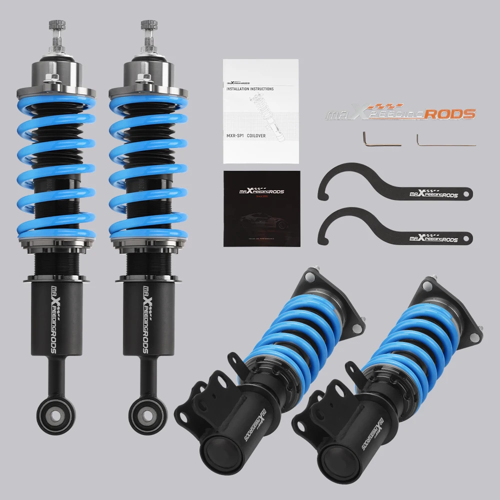 2 x Front 2 x Rear Coilover Strut Kit For Mitsubishi Eclipse 1995-1999 2ND Gen  24 levels rebound damping adjustable