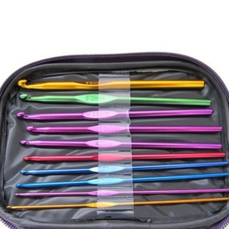 Crochet Needles Set Handle Hooks Knitting Tools with Bags 22