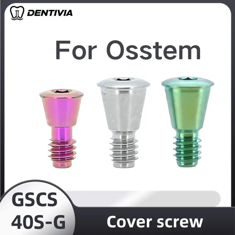 Osstem Compatible Dental Implant Cover Screw, Titanium Closure Screw Protective Cap for Osstem Implant System