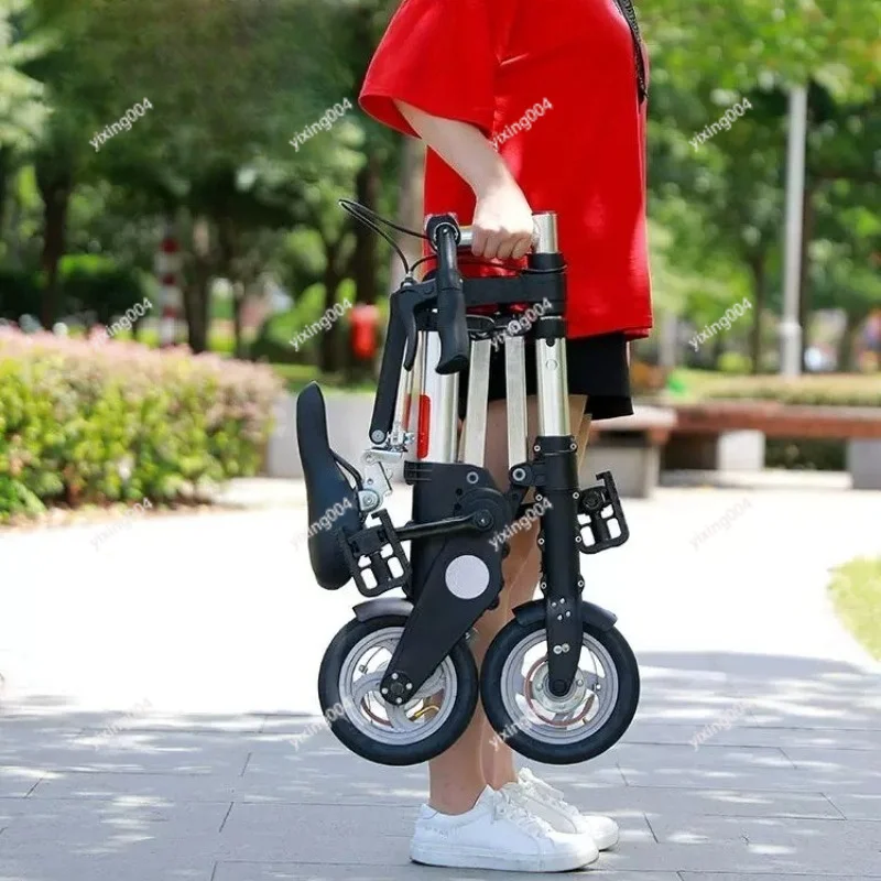 8 Inch Lightweight Foldable Pedal Bike Compact Portable Bicycle For Urban Daily Short Trip Commute