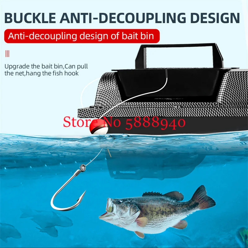 Profession GPS Beidou Position 40GPS Point Remote Control Bait Boat 500M Auto Return 1.5KG Load High Speed RC Fishing Bait Boat