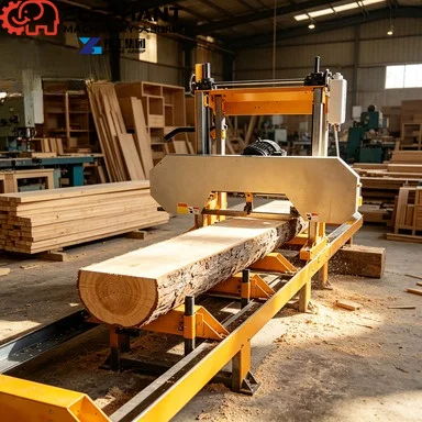 YG Diesel Engine Electric Band Saw Portable Horizontal Mobile Sawmill Band Saw Machine