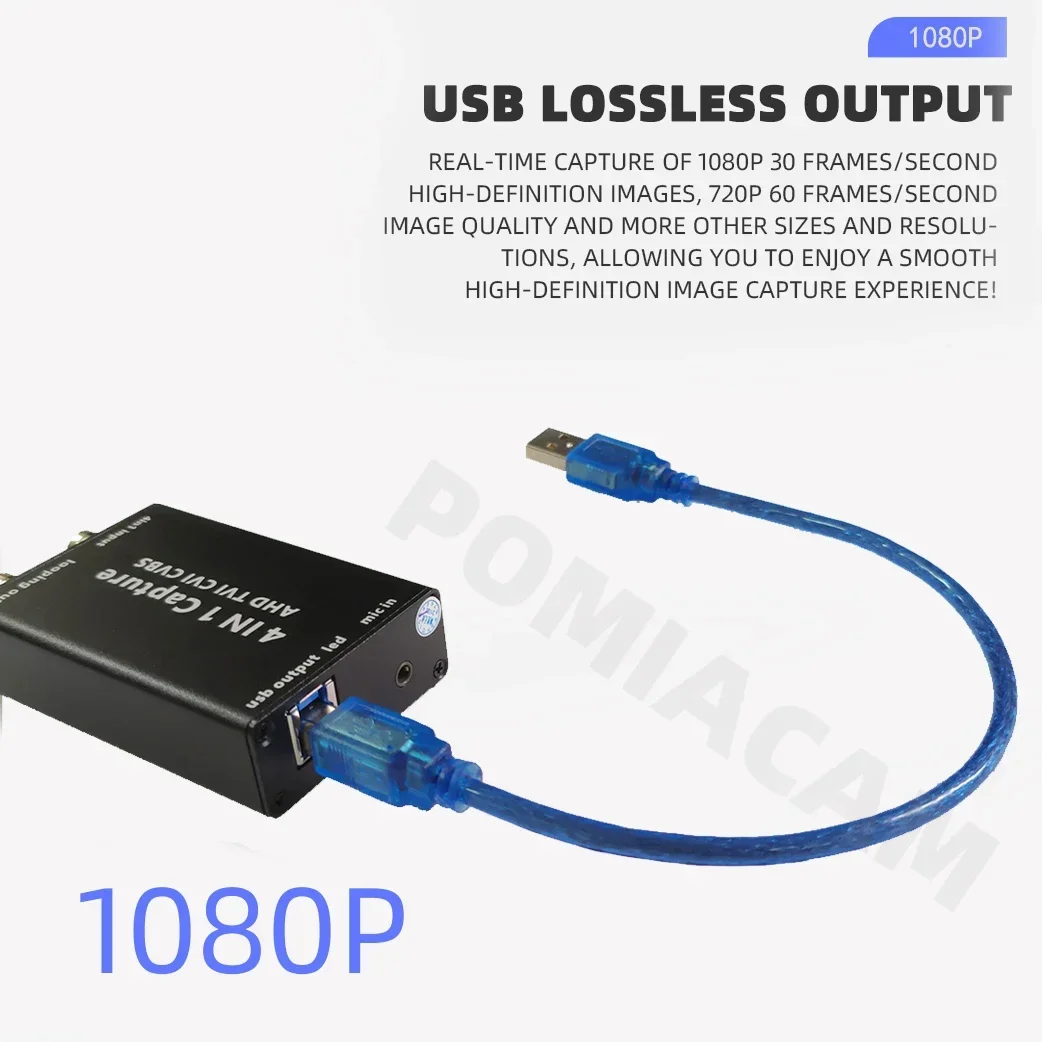 4-in-1 AHD TVI CVI CVBS to USB Output to Computer Plug and Play capture video audio capture for OBS potplayer collects record - Image 5