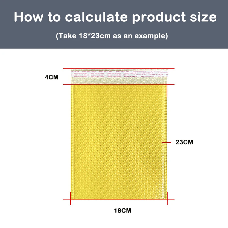 50 Stuks Geel Schuim Envelop Zakken Zelfzegel Bubble Mailers Gewatteerde Verzending Enveloppen Met Bubble Mailing Verzending Pakketten Tas