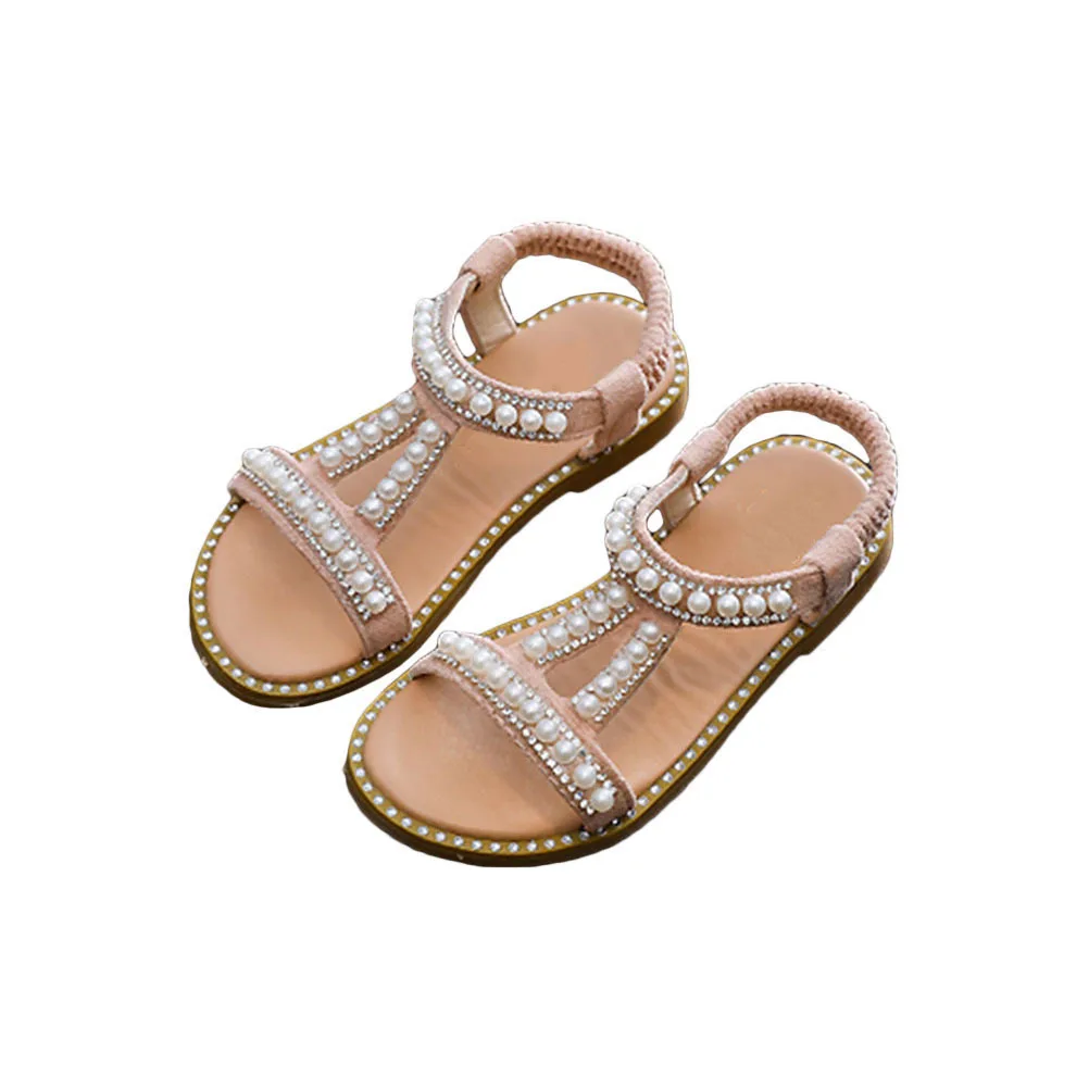 

PU Girls Sandals Breathable Princess Style Baby Shoes Size 3 Black for Various Parties Festivals Daily Life