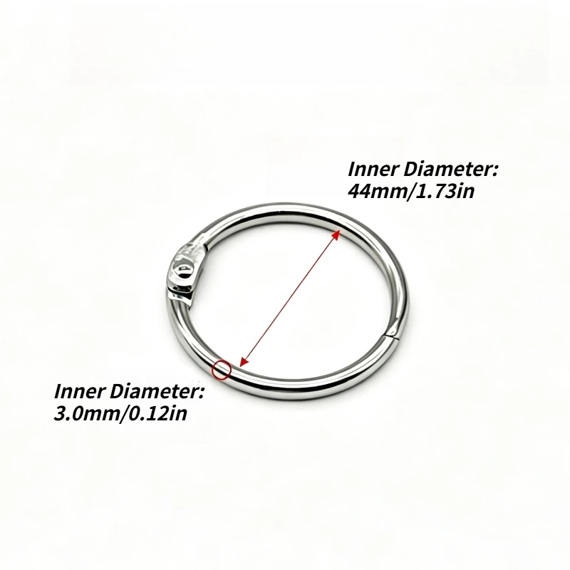 12/24Pcs Metal Binder Loose Leaf Rings Hinged Snap Split Ring for Photo Album Notebook Keychain DIY Craft Accessories
