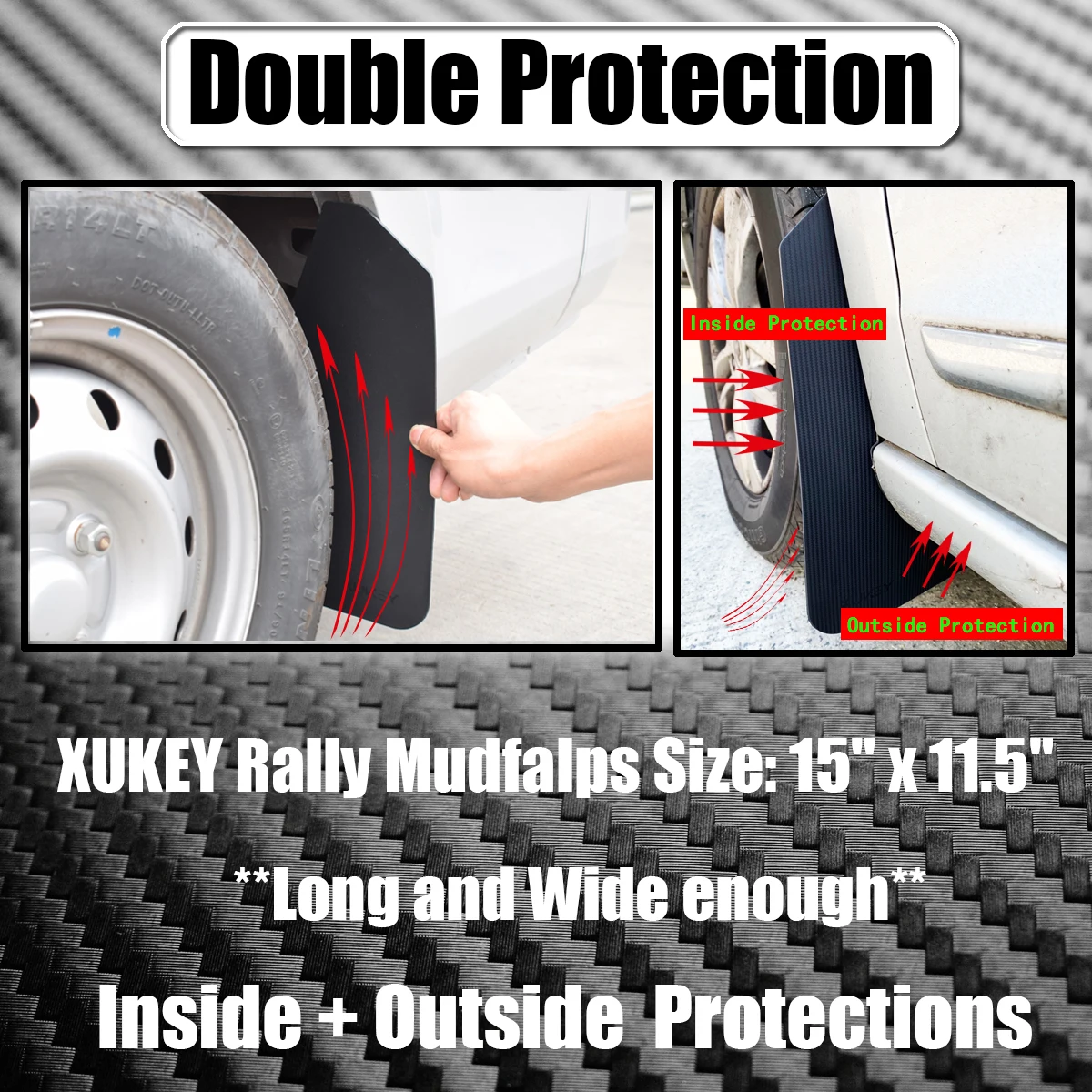 For Ford F-Series F150 F250 Lobo Ranger T6 T7 MK2 4X4 Raptor Wildtrak Everest Mud Flaps Mudflaps Splash Guards Fender Flares view 4