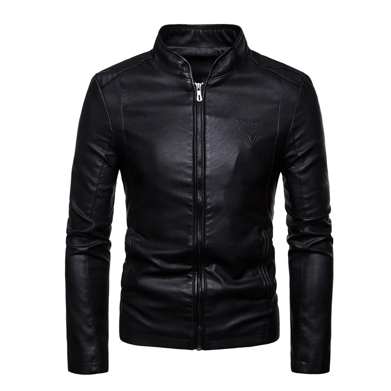 Autumn Winter Men's PU Leather Jackets Fashion Men Retro Stand Collar Biker Leather Coats Men Formal Business Leather Jacket 6XL