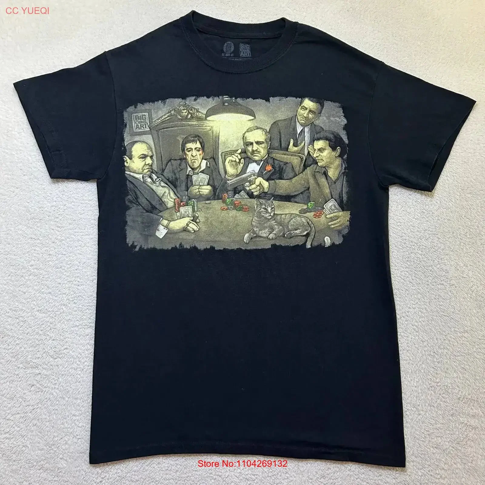 Vintage Big Chris ArT T Shirt Mob Mafia Movie Godfather Scarface Size Small Black vintage Washed Breathable Unisex graphic