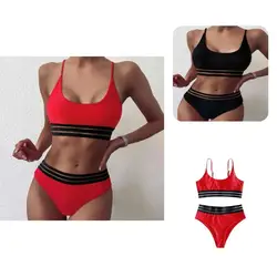 Beachwear 2 Pcs/Set Great Padded Summer Swimsuit Slim Fit Swimwear Set Two-piece   for Travel