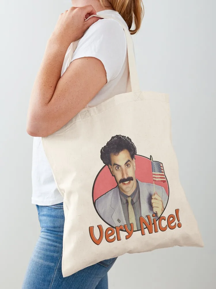 

Borat, Very Nice! Tote Bag reusable grocery bags Women's shopper bag Reusable bags shopping bag