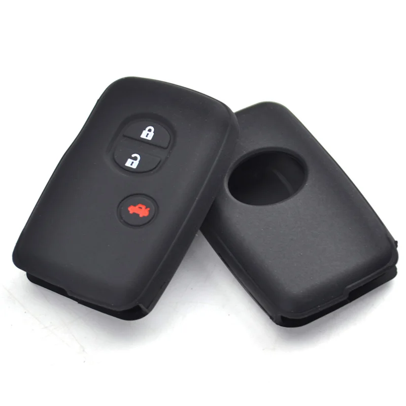 Silicone Car Key Case For Toyota Land Cruiser Prado 150 Avensis Prius Crown For Subaru Forester XV Cover Remote Fob Protector