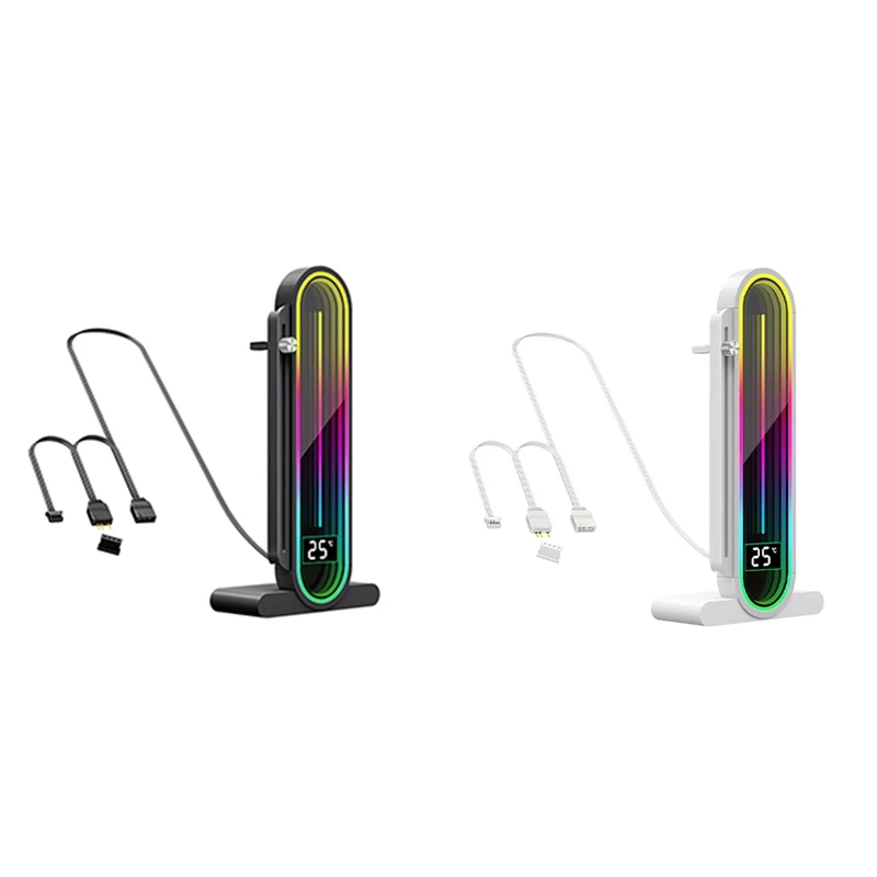 

Противоударный кронштейн видеокарты с дисплеем синхронизации температуры ARGB, регулируемой высотой, 5 В, 3 контакта A