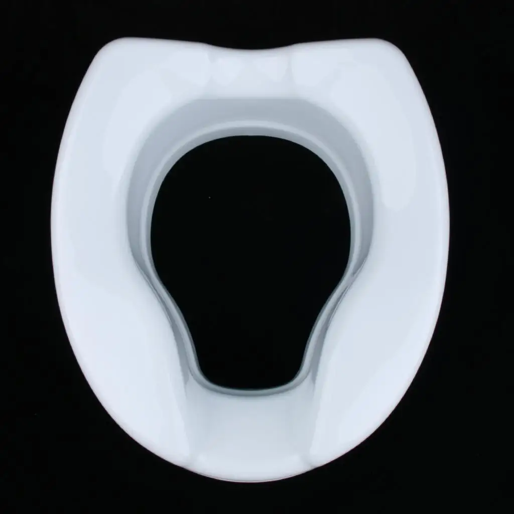 

Toilet Seat Riser 4 Inch Enhanced Height Plastic Lift Chair for Disabled Elderly Bathroom Use
