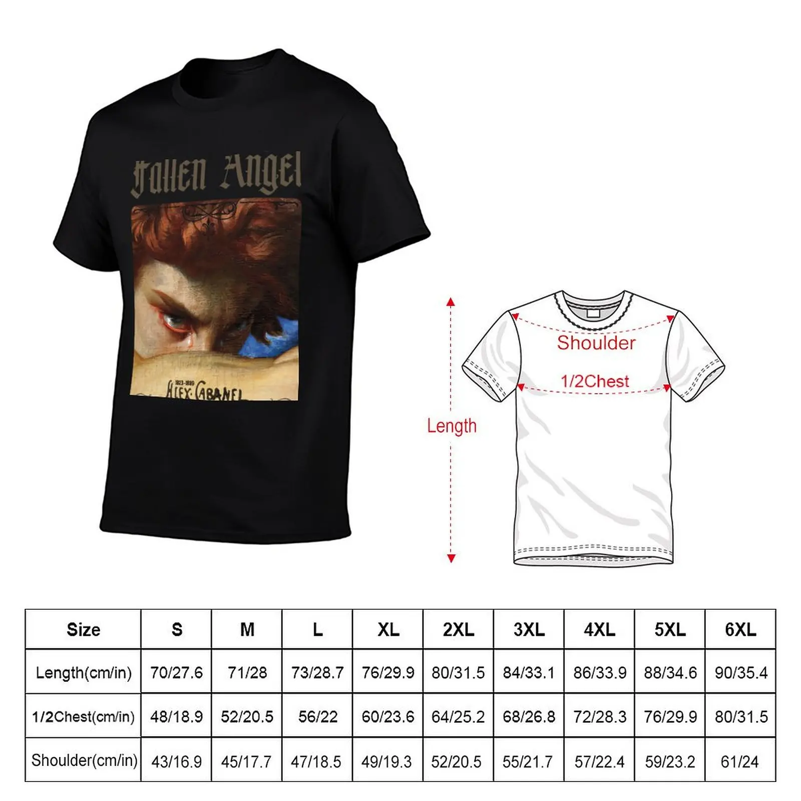 Alexandre Cabanel Fallen Angel T Shirt. Dark Classical Art. Classic Old Painting. Vintage Aesthetic. Famous Painting Pri T-Shirt