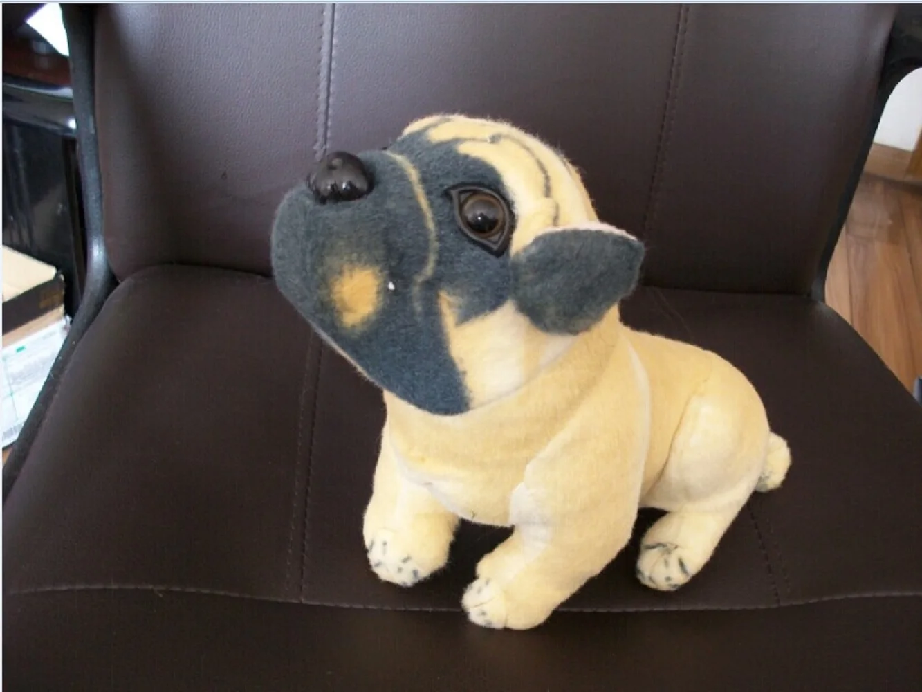 lovely squatting pug plush toy about 20cm dog doll baby toy,birthday present Xmas gift 0419