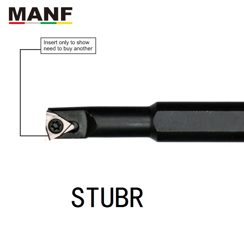 

MANF CNC Lathe Cutter 10mm 12mm S1006K-STUBR06 Cutter Bar Small Hole Turning Toolholder Clamped Internal Lathe Boring Tools