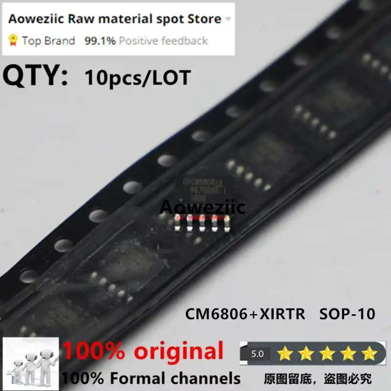 Aoweziic  2016+   100% New  Original  CM6806+XIRTR  CM6806+X  CM6806  SOP-10  Power Management Chip