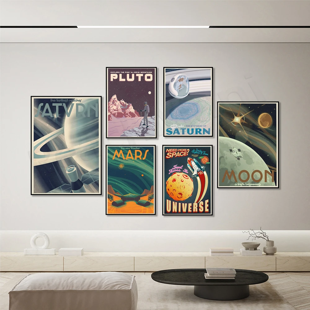 Buraco Negro M-87, Transbordador Espacial, Universo, Tierra, Arte del Planeta Urano en Posición Lateral, Saturno, Impresiones de la Nueva Frontera de Marte, Póster de Viajes Espaciales